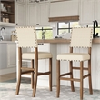 Furniture of America Sinuata Fabric Upholstery Dining Chair - Natural (Set of 2)