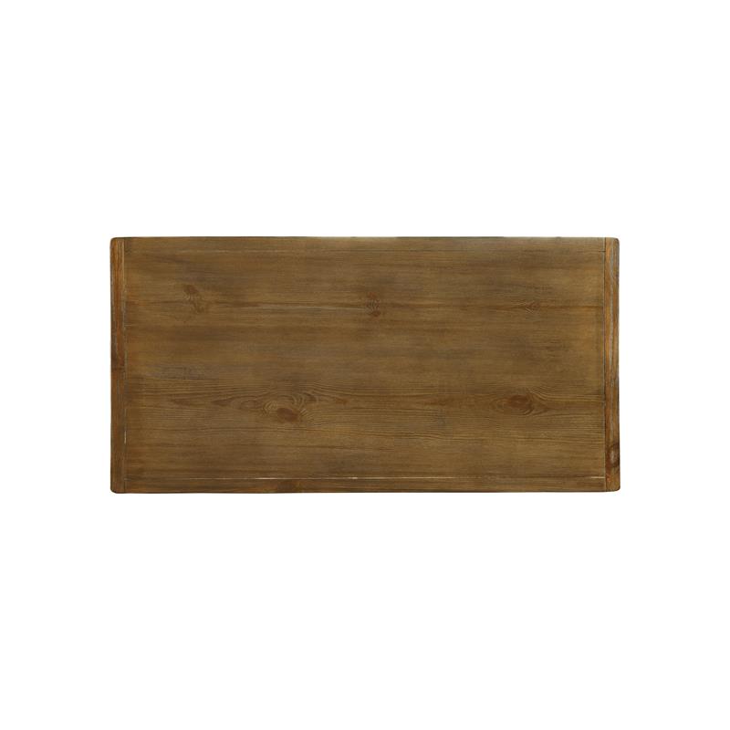 Furniture of America Sinuata Rustic Wood Rectangle Pub Table in Natural