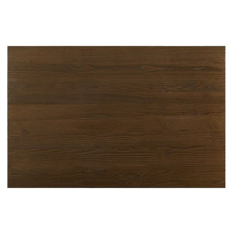 Furniture of America Mayfield Metal Counter Height Dining Table in Natural Elm