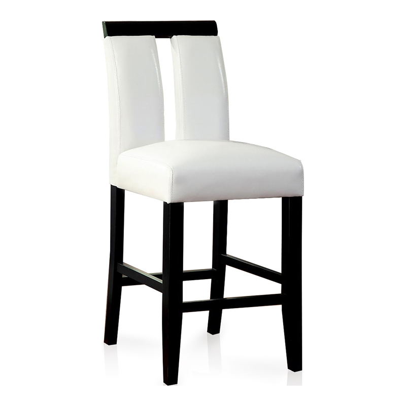 Furniture of America Jalen Wood 7-Piece Counter Dining Set with LED in Black