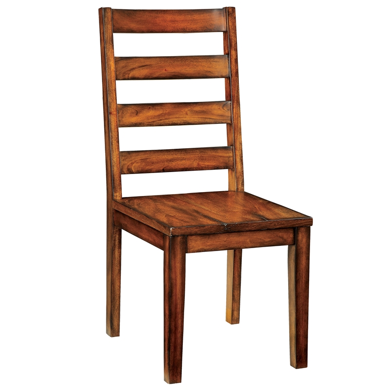 Furniture of America Hagrid Wood Dining Chair in Tobacco Oak (Set of 2)