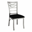 Furniture of America Lopez 5-Piece Stainless Steel Dining Set in Silver