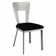 Furniture of America Genaveve Stainless Steel Dining Chair in Silver (Set of 2)