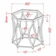 Furniture of America Annette Contemporary Metal End Table in Chrome