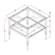 Furniture of America Venzini Square Metal End Table in Chrome