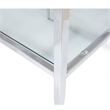 Furniture of America Venzini Square Metal End Table in Chrome