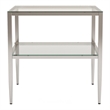 Furniture of America Venzini Square Metal End Table in Chrome