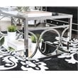Furniture of America Beller Contemporary Metal 1-Shelf Coffee Table in Chrome