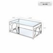 Furniture of America Beller Contemporary Metal 1-Shelf Coffee Table in Chrome