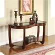 Furniture of America Tunton Solid Wood 1-Shelf Console Table in Dark Cherry