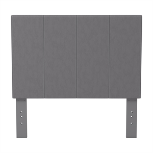 Furniture of America Ramone Contemporary Fabric Twin Headboard in Gray