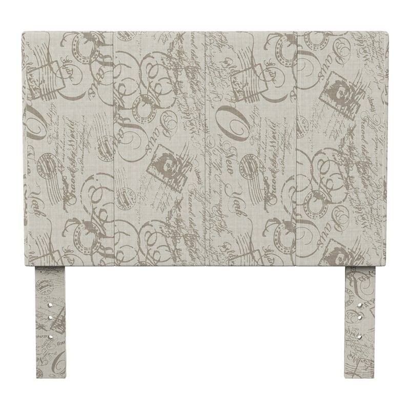 Furniture of America Ramone Fabric Full/Queen Headboard in Beige