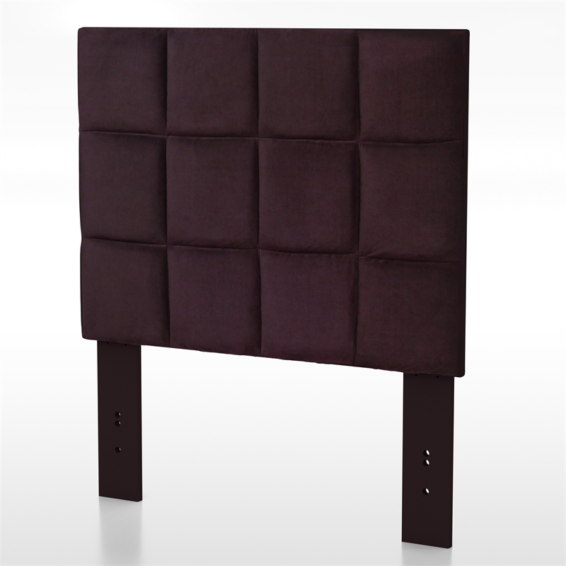 Furniture of America Hellan Fabric Upholstered Twin Headboard in Purple