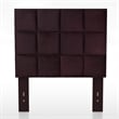Furniture of America Hellan Fabric Upholstered Twin Headboard in Purple