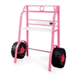 Furniture of America Ramirez Traditional Metal Desk with Stool in Pink