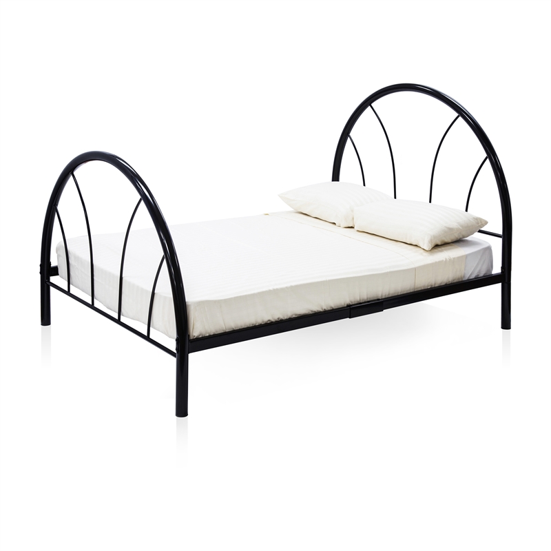Furniture of America Beasley Contemporary Metal Platform Full Bed in Black