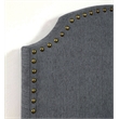 Furniture of America Davos Fabric Upholstered Twin Headboard in Gray