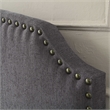Furniture of America Davos Fabric Upholstered Twin Headboard in Gray