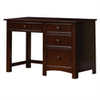 Furniture of America Dimanche Transitional Solid Wood Desk in Dark Walnut