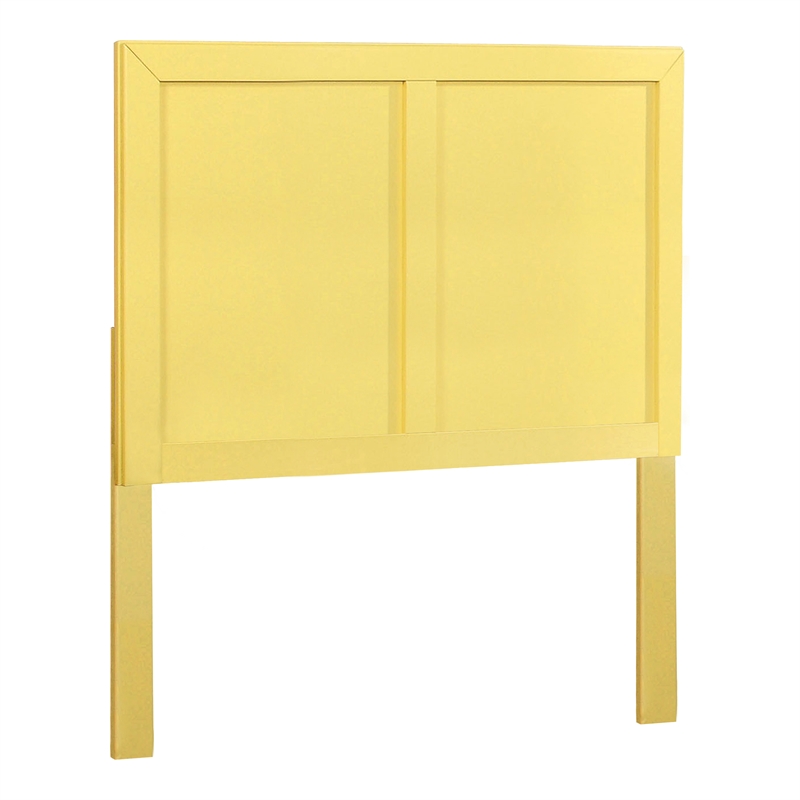 Furniture of America Lupin Wood Twin Headboard in Lemon Yellow