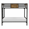 Furniture of America Baron Metal Full over Full Bunk Bed in Black