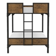 Furniture of America Baron Metal Full over Full Bunk Bed in Black