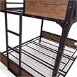 Furniture of America Baron Metal Full over Full Bunk Bed in Black