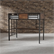 Furniture of America Baron Metal Twin over Workstation Bunk Bed in Black