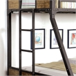 Furniture of America Baron Metal Twin over Full Bunk Bed in Black