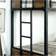 Furniture of America Baron Metal Twin over Futon Bunk Bed in Black
