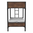 Furniture of America Baron Metal Twin over Twin Bunk Bed in Black