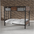 Furniture of America Baron Metal Twin over Twin Bunk Bed in Black