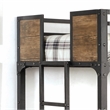 Furniture of America Baron Metal Twin over Twin Bunk Bed in Black