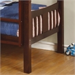 Furniture of America Edith Wood Twin over Twin Bunk Bed in Dark Walnut