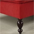 Furniture of America Maggie Fabric Upholstered Loveseat Bench in Red