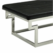 Furniture of America Jaxi Contemporary Faux Leather Tufted Bench in Black