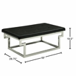 Furniture of America Jaxi Contemporary Faux Leather Tufted Bench in Black