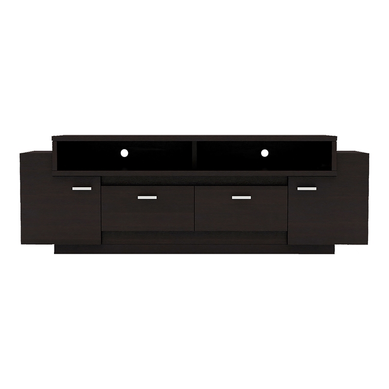 Furniture of America Santex Contemporary Wood 60-Inch TV Stand in Cappuccino