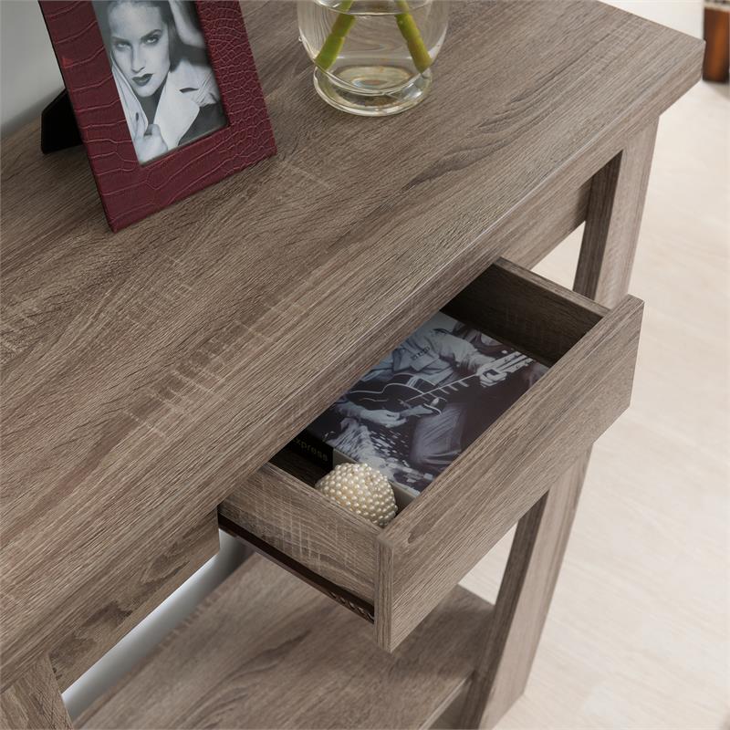 Furniture of America Quaint Modern Wood 1-Drawer Console Table in Light Oak