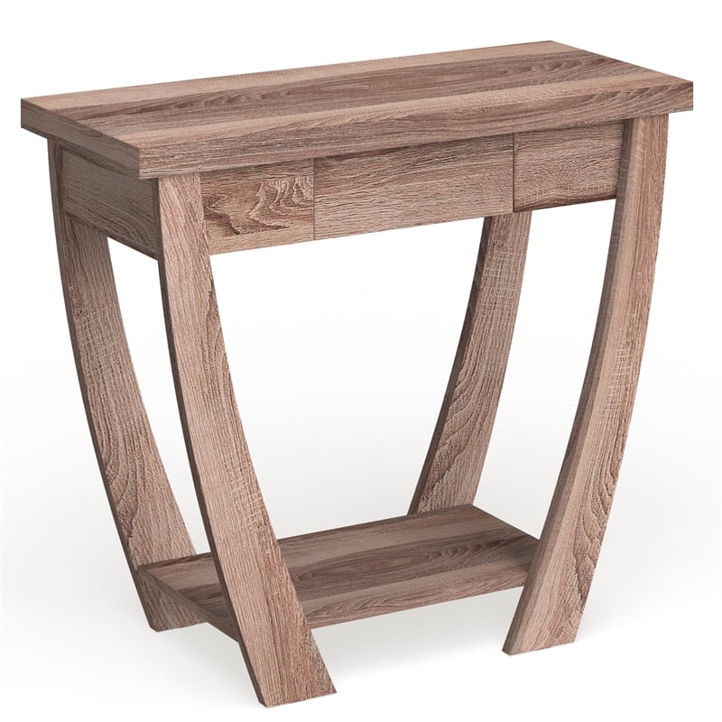 Furniture of America Quaint Modern Wood 1-Drawer Console Table in Light Oak