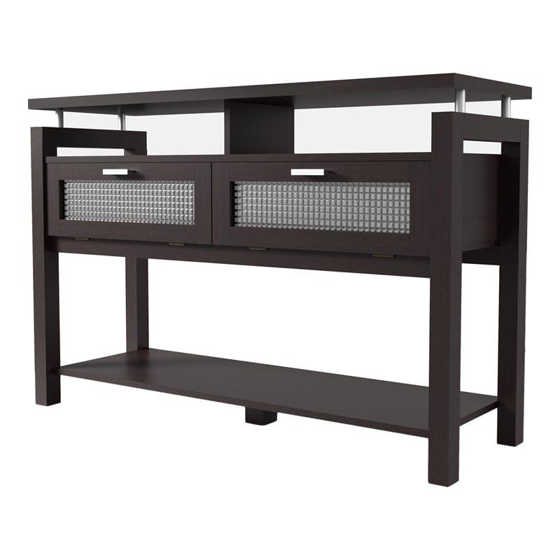 Furniture of America Tayler Contemporary Wood Storage Console Table in Espresso