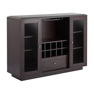 Furniture of America Bormie Contemporary Wood Multi-Storage Buffet in Espresso