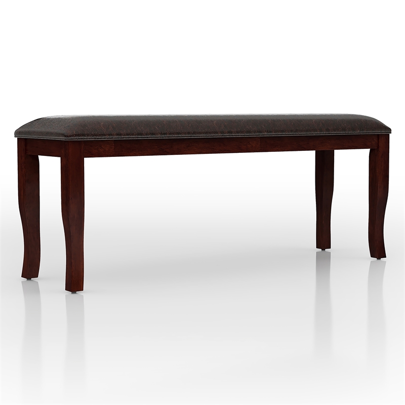 Furniture of America Arriane Solid Wood 6-Piece Dining Table Set in Dark Cherry