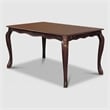 Furniture of America Pienne Wood Carved Dining Table in Dark Walnut