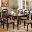 Furniture of America Pienne Wood Carved Dining Table in Dark Walnut