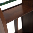 Furniture of America Lantler Contemporary Glass Top Console Table in Dark Cherry