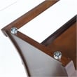Furniture of America Lantler Contemporary Glass Top Console Table in Dark Cherry