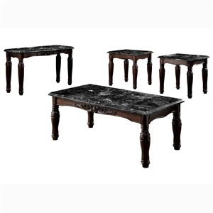 Furniture of America Jinson Wood 4-Piece Coffee Table Set in Espresso