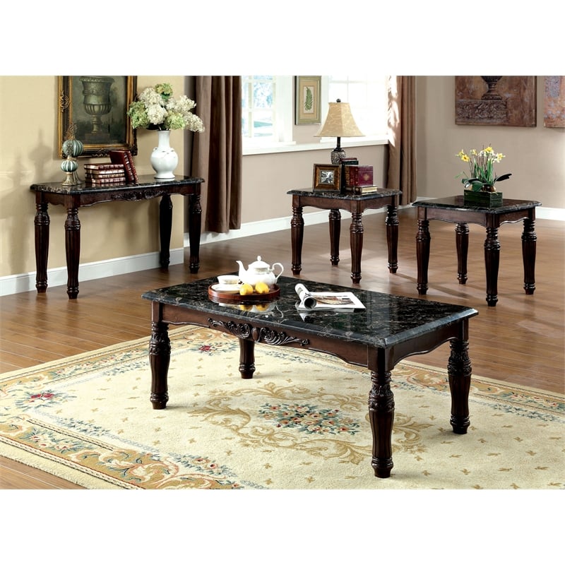 Furniture of America Jinson Traditional Wood Console Table in Espresso
