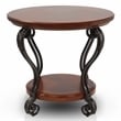 Furniture of America Azea Solid Wood 3-Piece Coffee Table Set in Brown Cherry